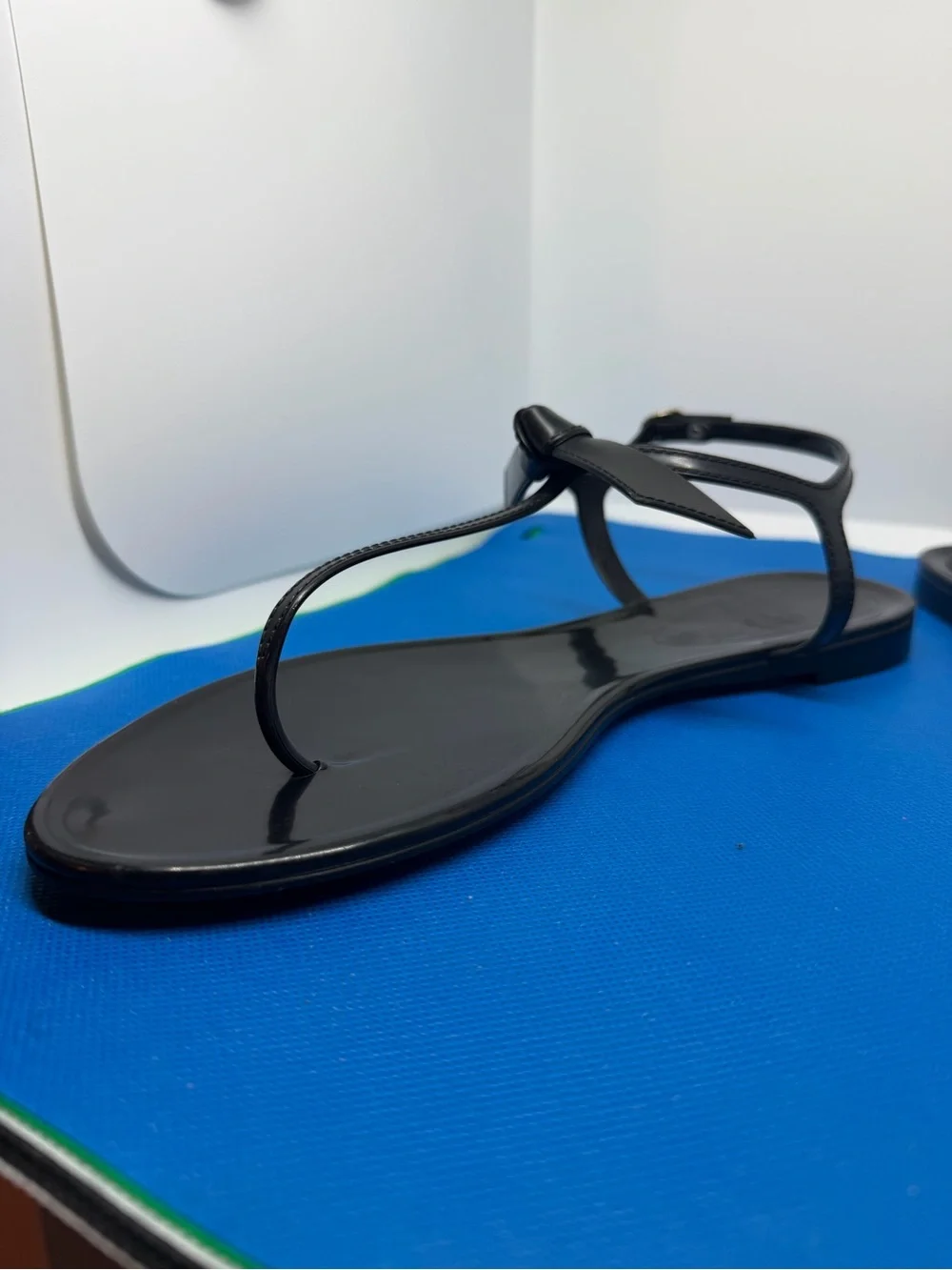 Alexandre Birman Black Bow Toe-Post Sandals